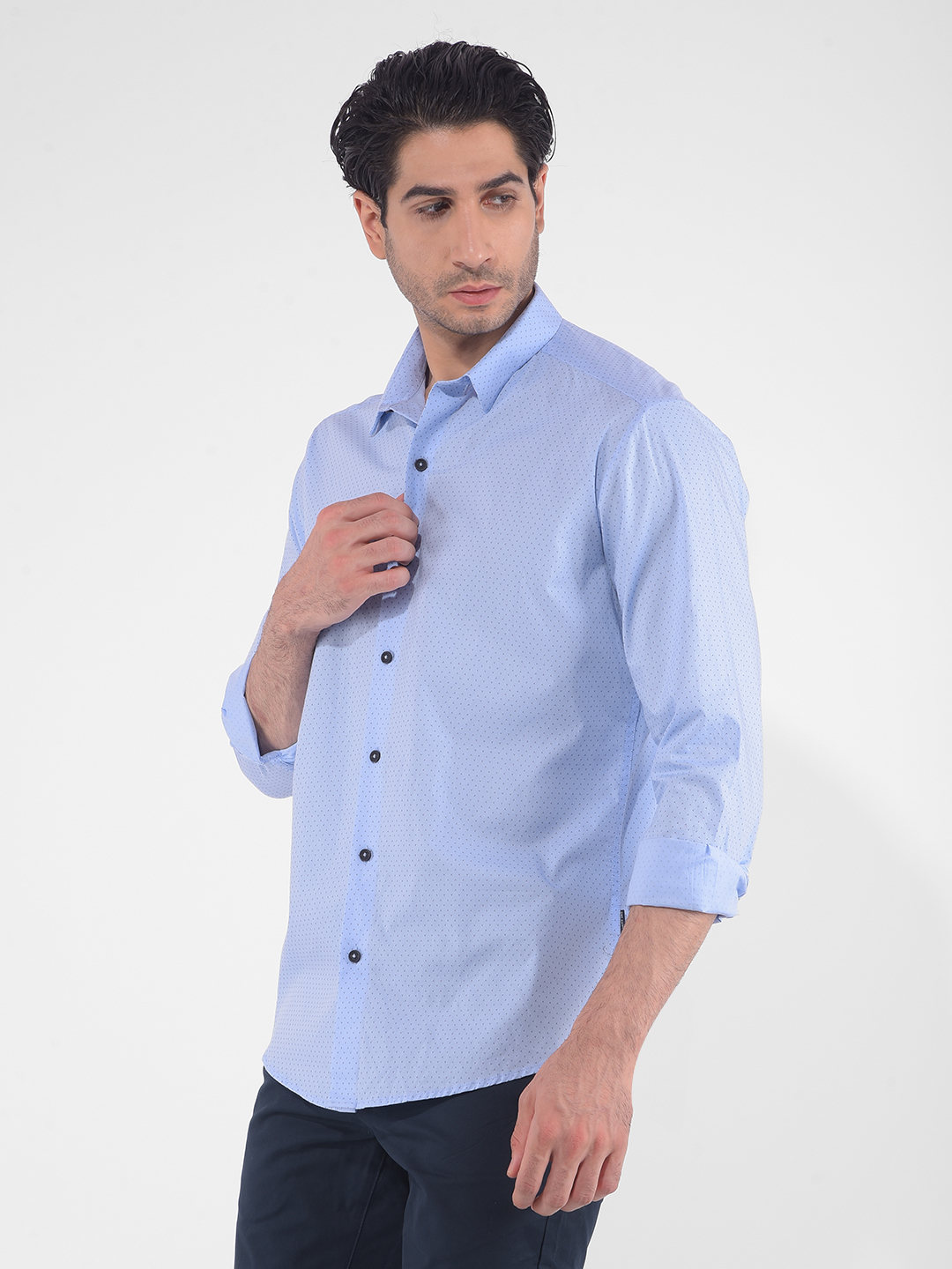 Numero Uno Men Checkered Blue Shirt